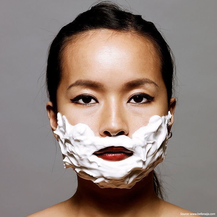 woman-shaving-facial-hair-bellanaija-april2016